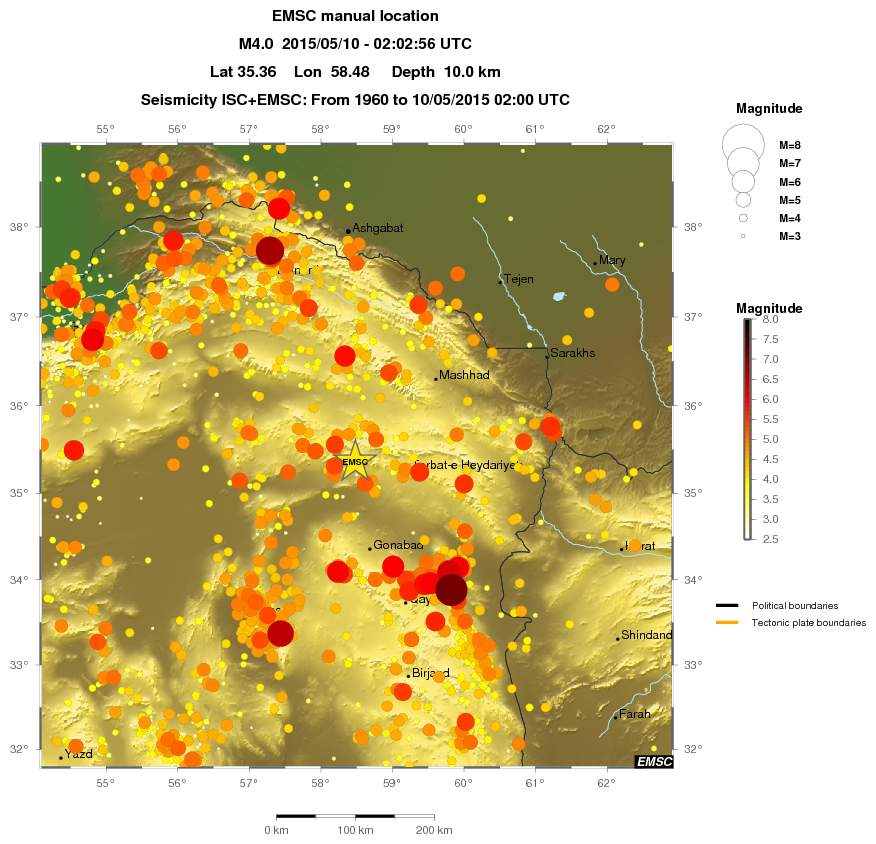 regional magnitude historical seismicity