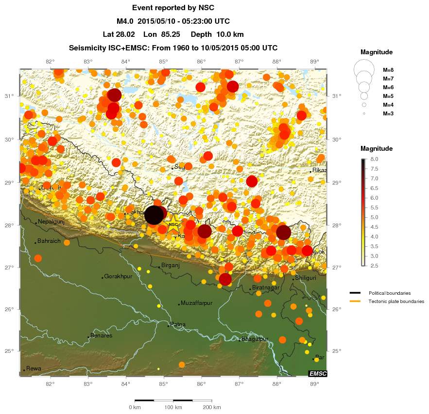 regional magnitude historical seismicity