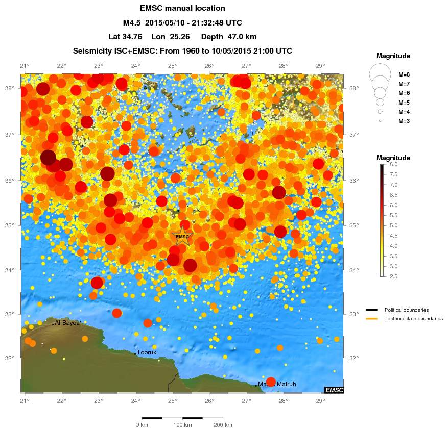 regional magnitude historical seismicity