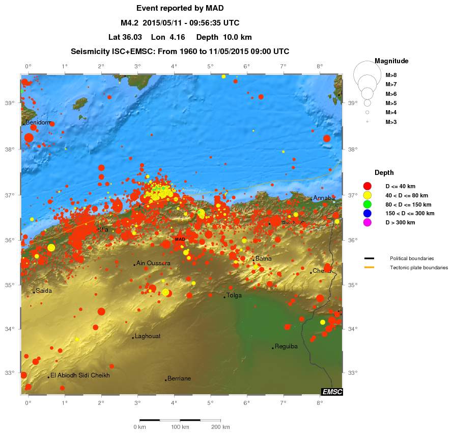regional historical seismicity