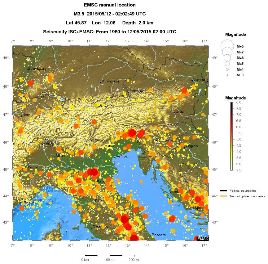 regional magnitude historical seismicity