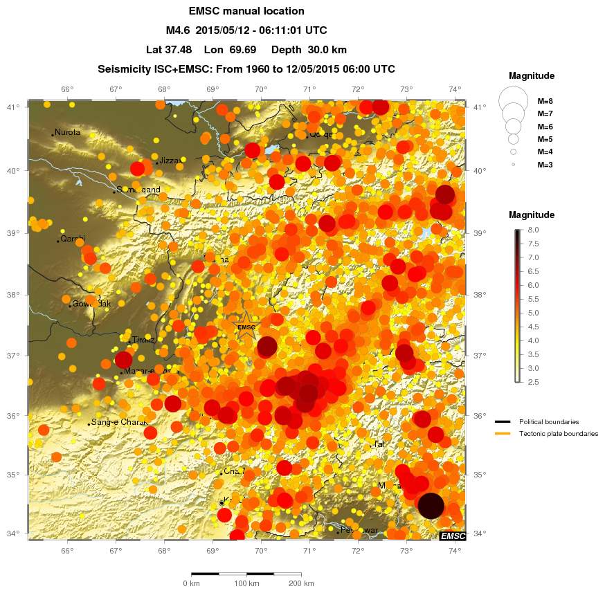 regional magnitude historical seismicity