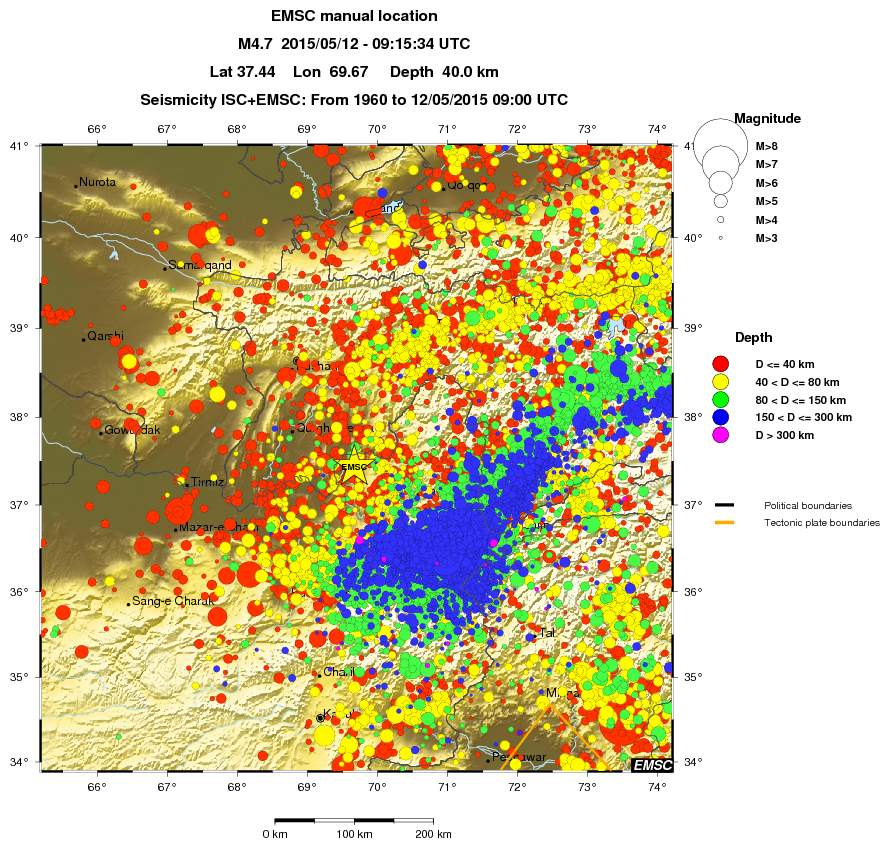 regional historical seismicity