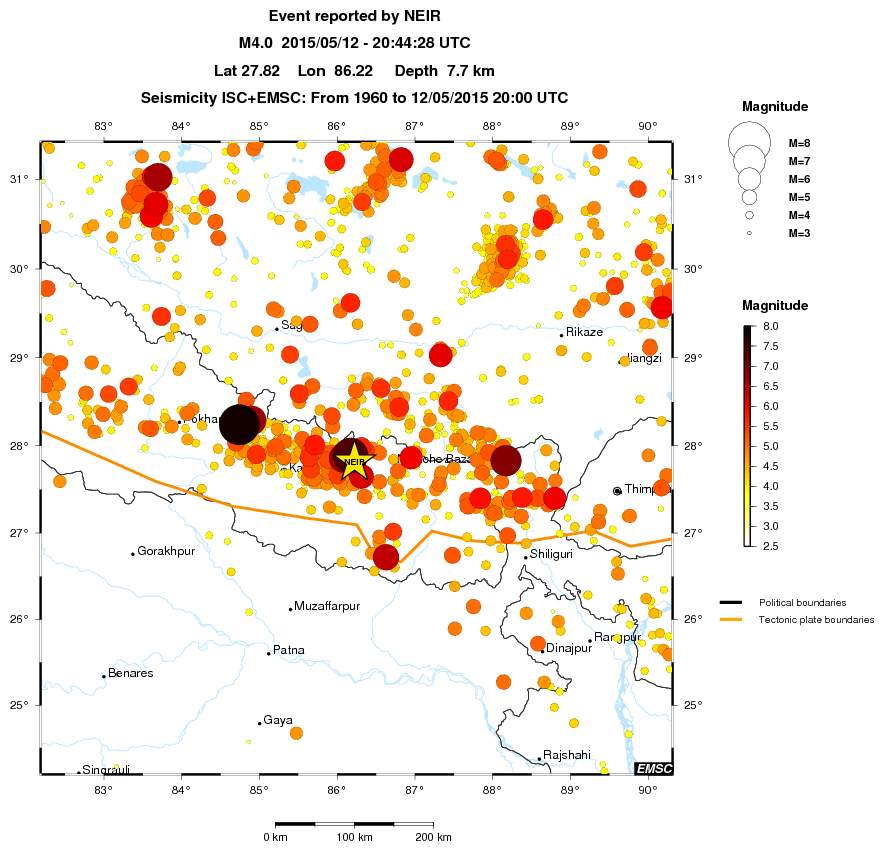 regional magnitude historical seismicity
