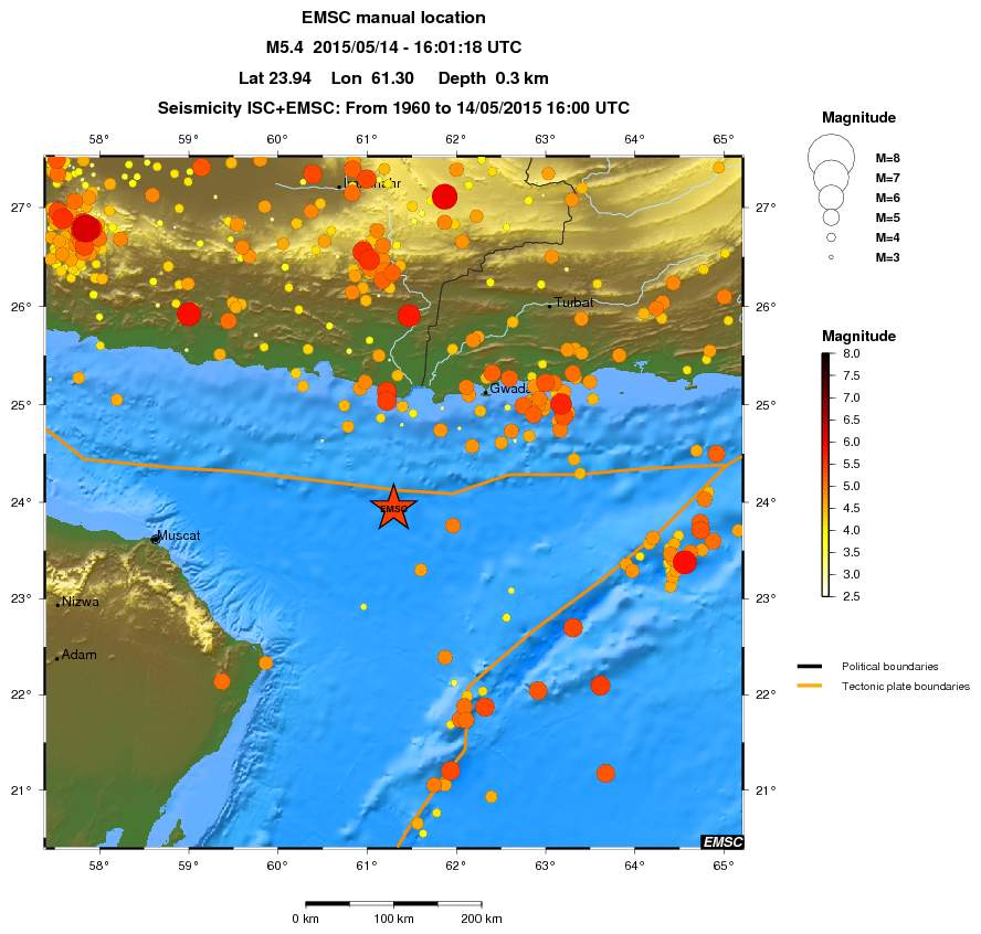 regional magnitude historical seismicity
