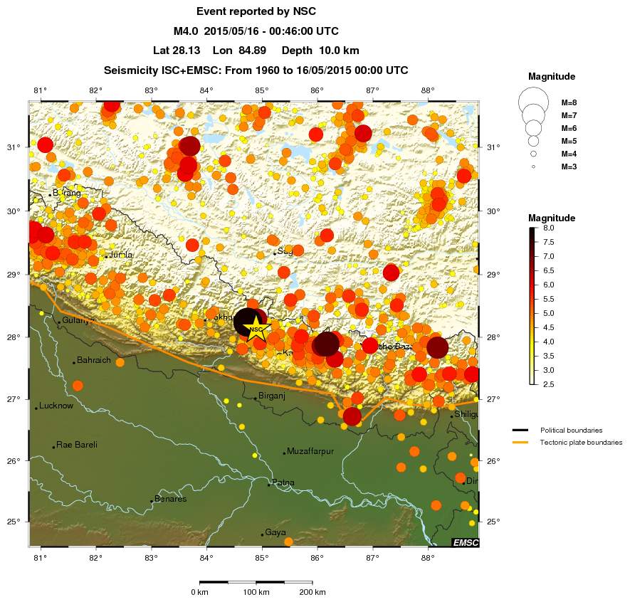 regional magnitude historical seismicity