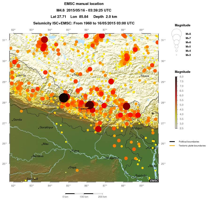 regional magnitude historical seismicity
