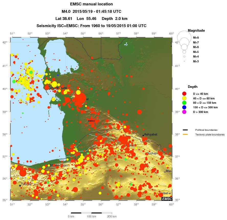 regional historical seismicity