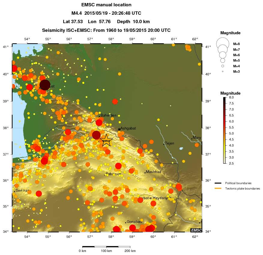 regional magnitude historical seismicity