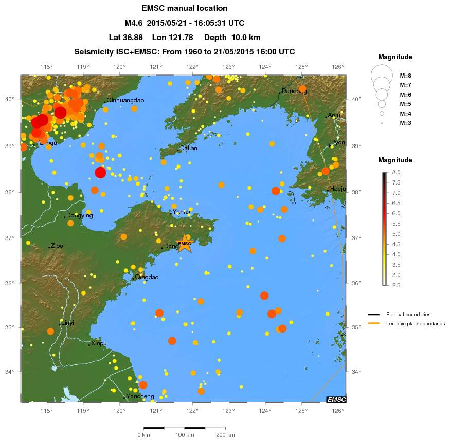 regional magnitude historical seismicity