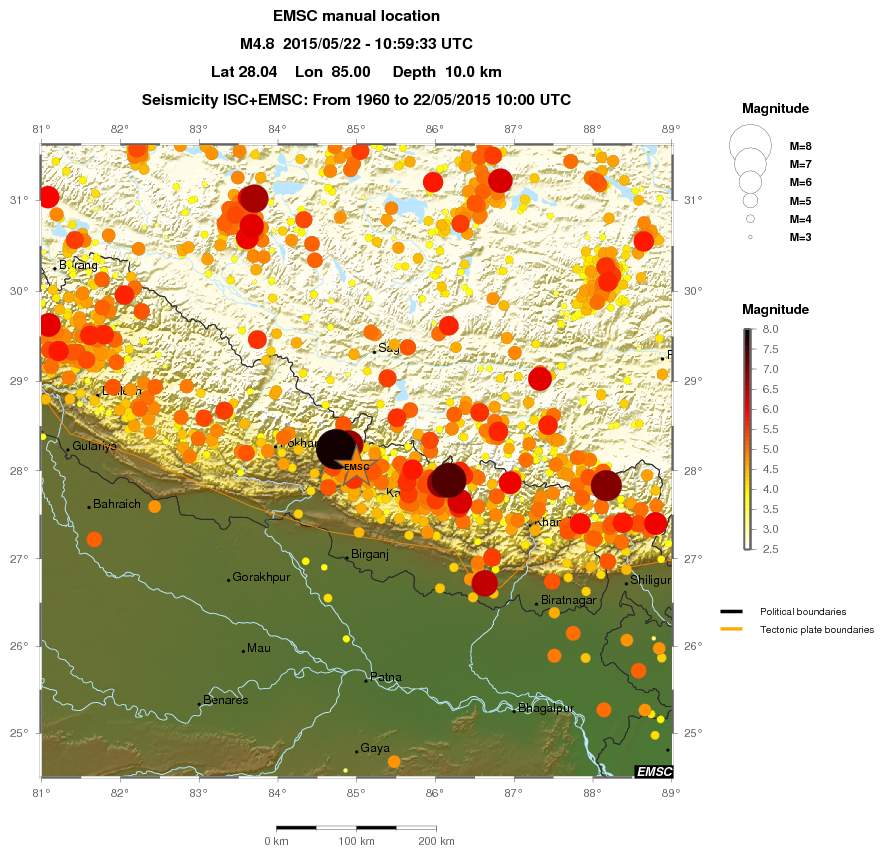 regional magnitude historical seismicity