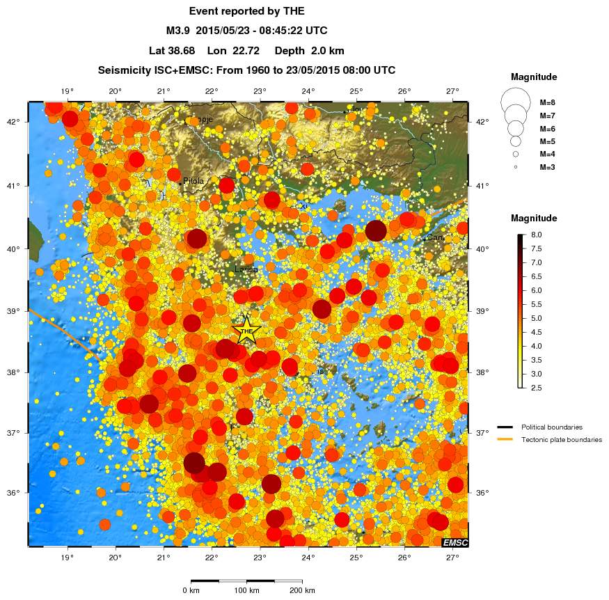 regional magnitude historical seismicity