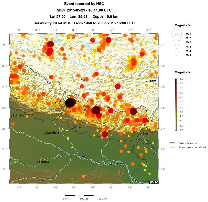 regional magnitude historical seismicity