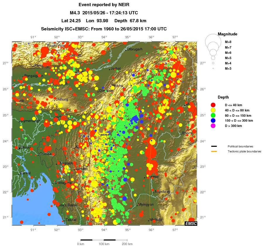 regional historical seismicity