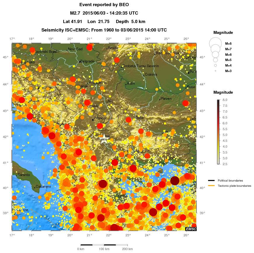 regional magnitude historical seismicity