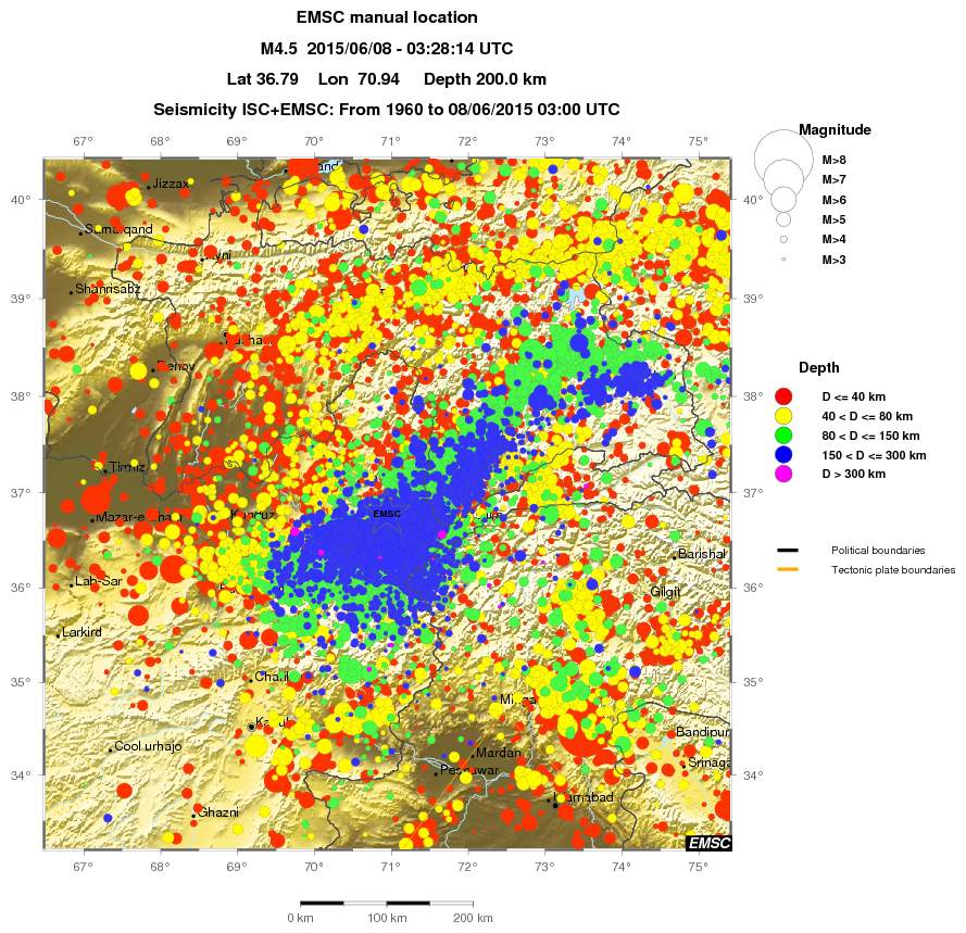 regional historical seismicity