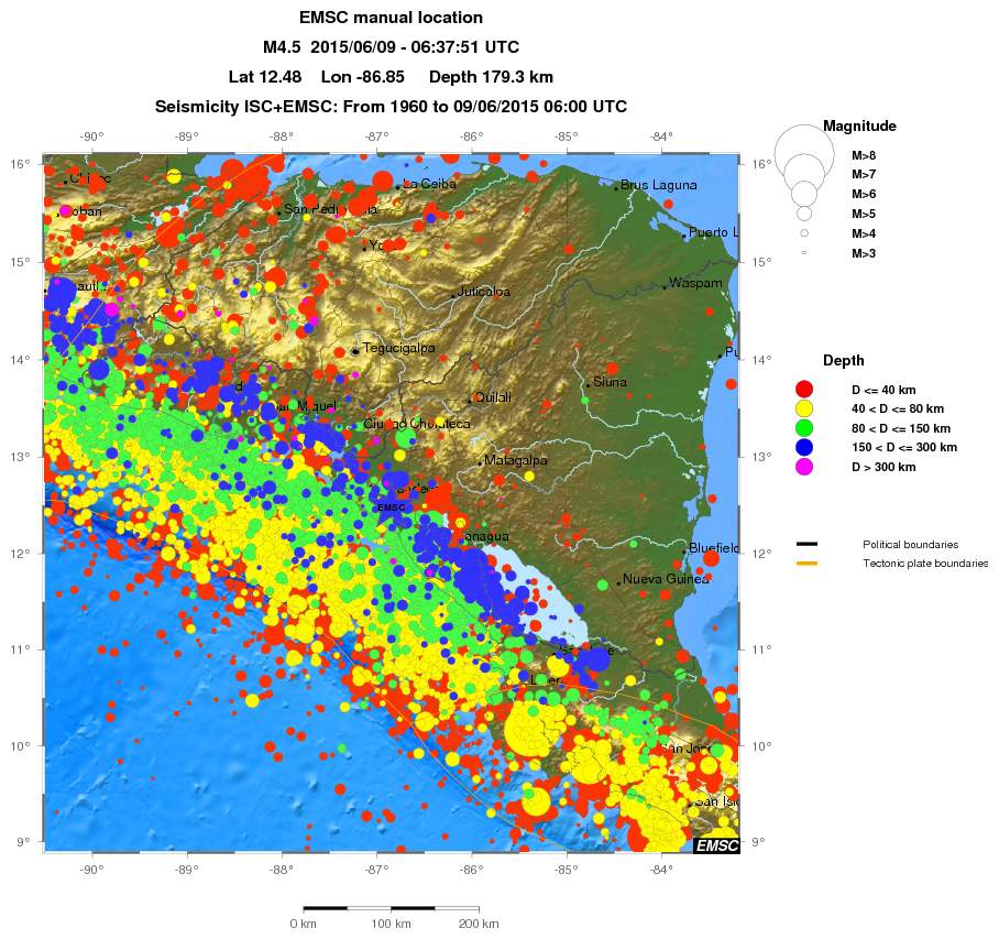 regional historical seismicity