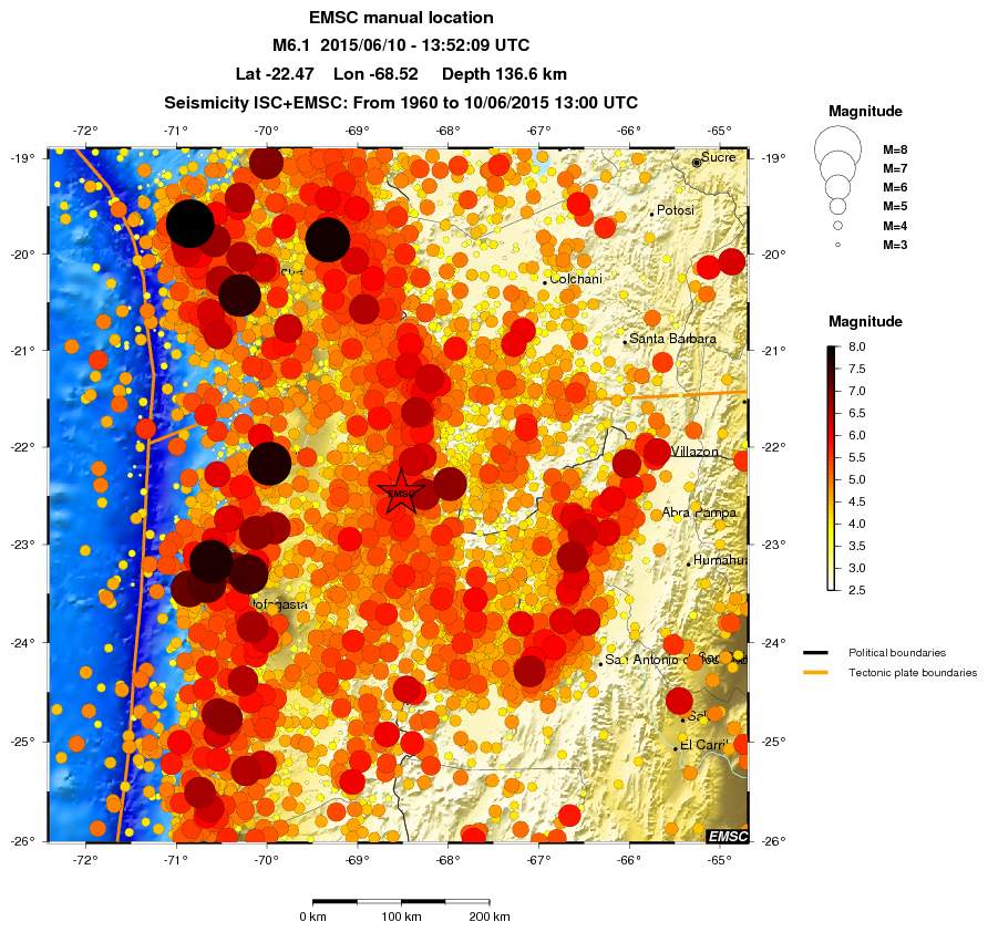 regional magnitude historical seismicity