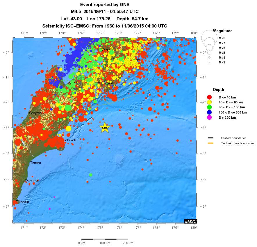 regional historical seismicity