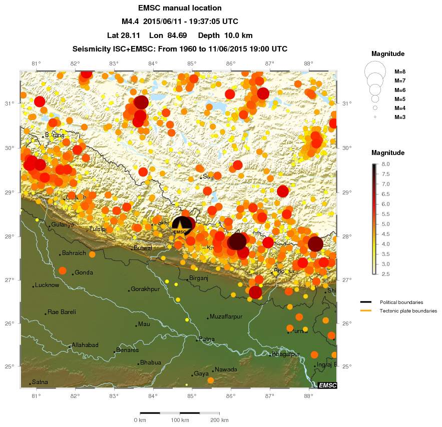 regional magnitude historical seismicity