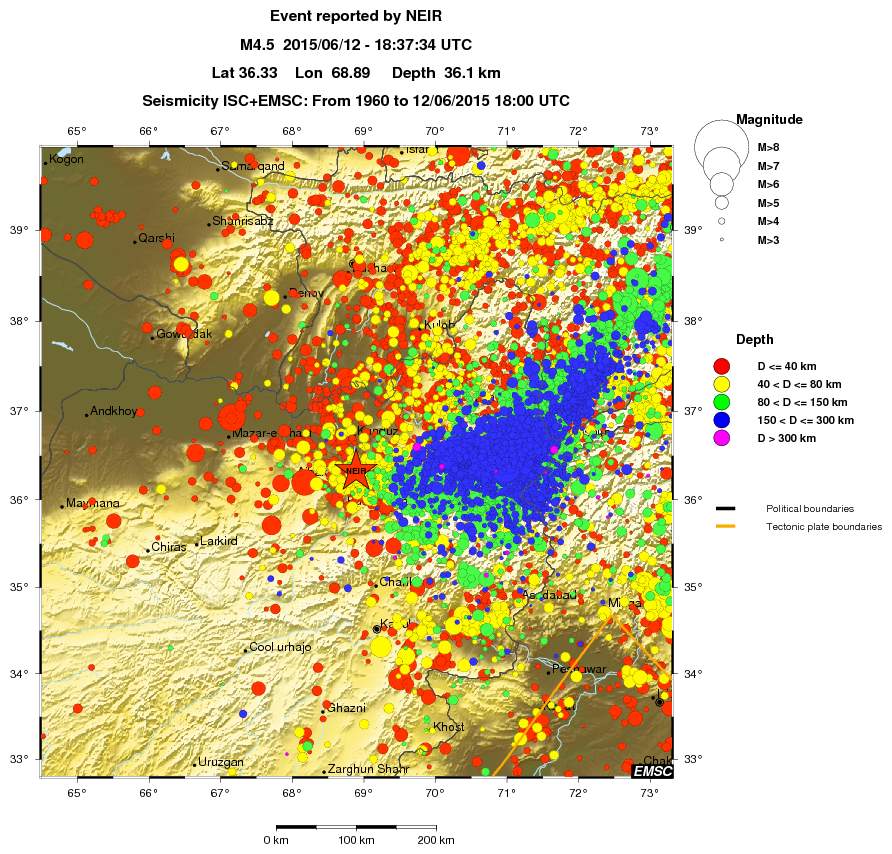 regional historical seismicity