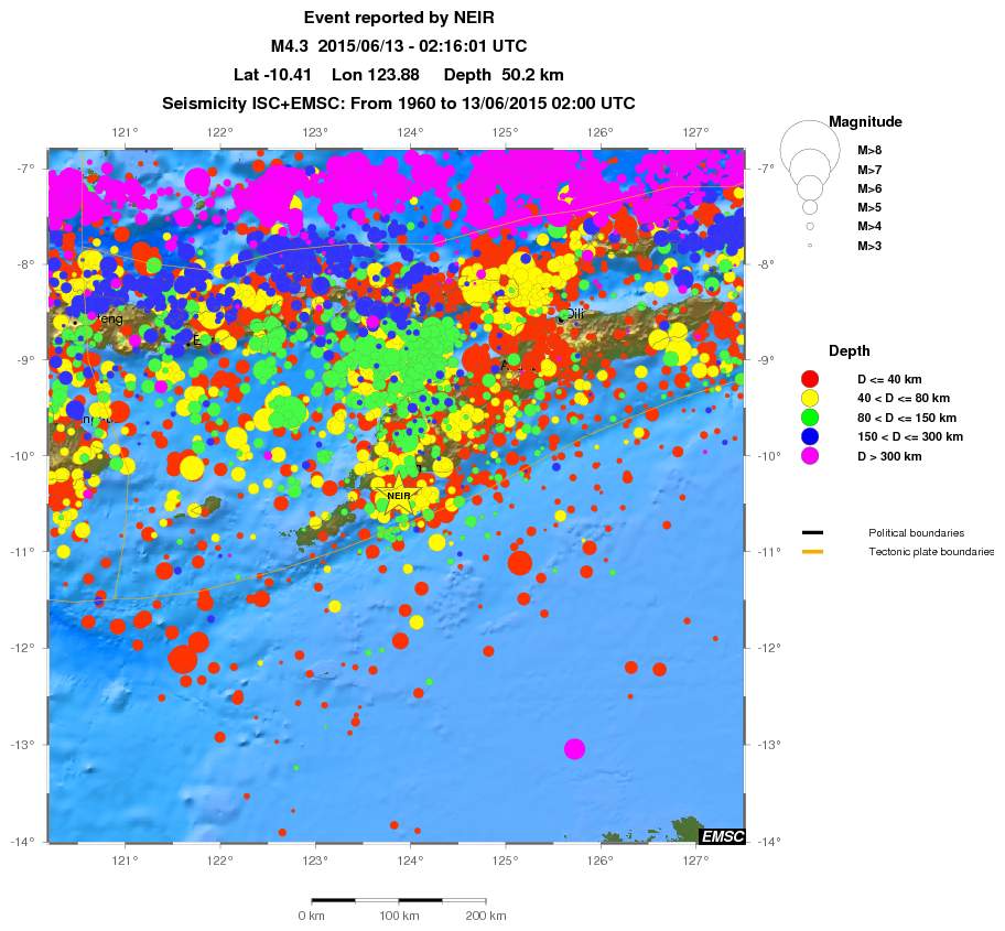 regional historical seismicity