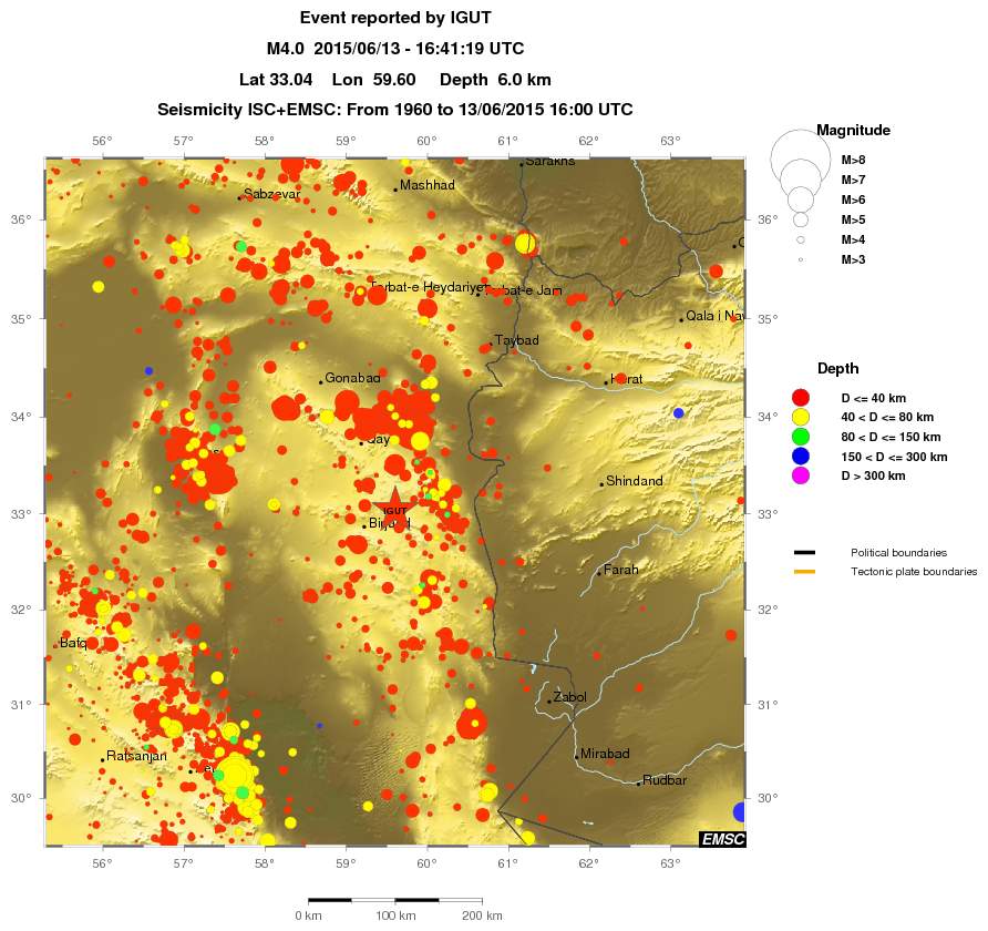 regional historical seismicity