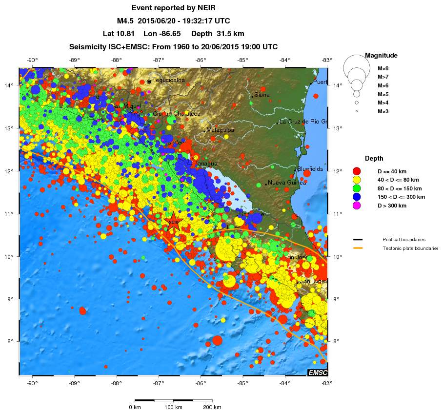 regional historical seismicity