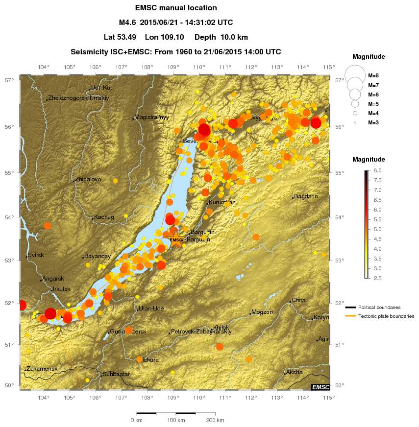 regional magnitude historical seismicity