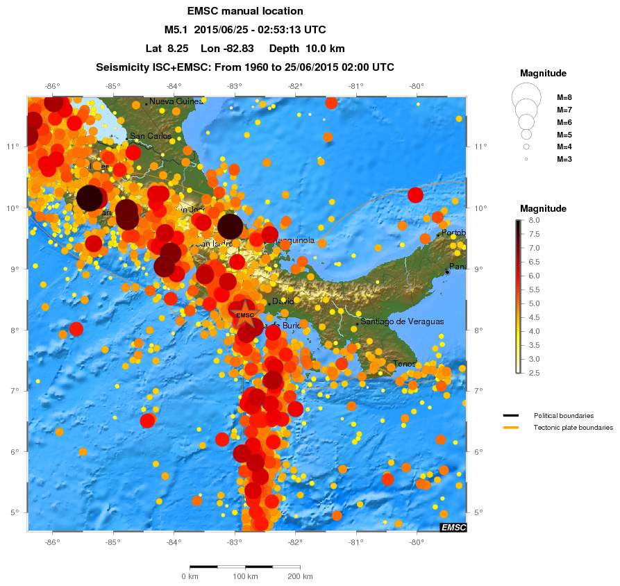 regional magnitude historical seismicity
