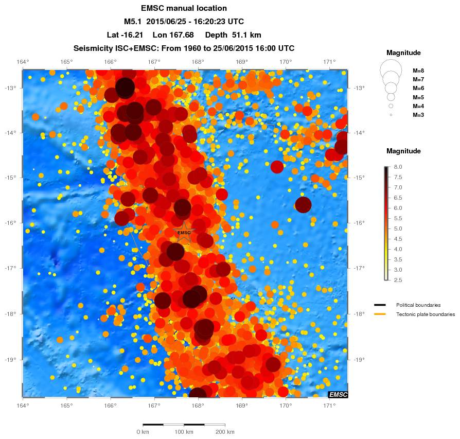 regional magnitude historical seismicity