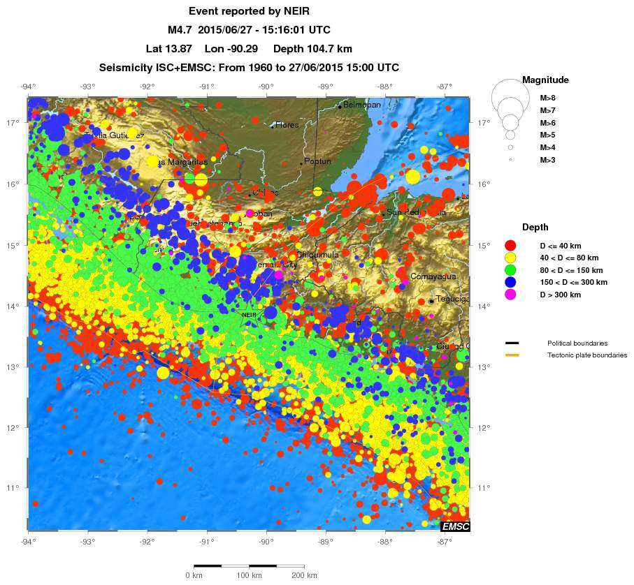 regional historical seismicity