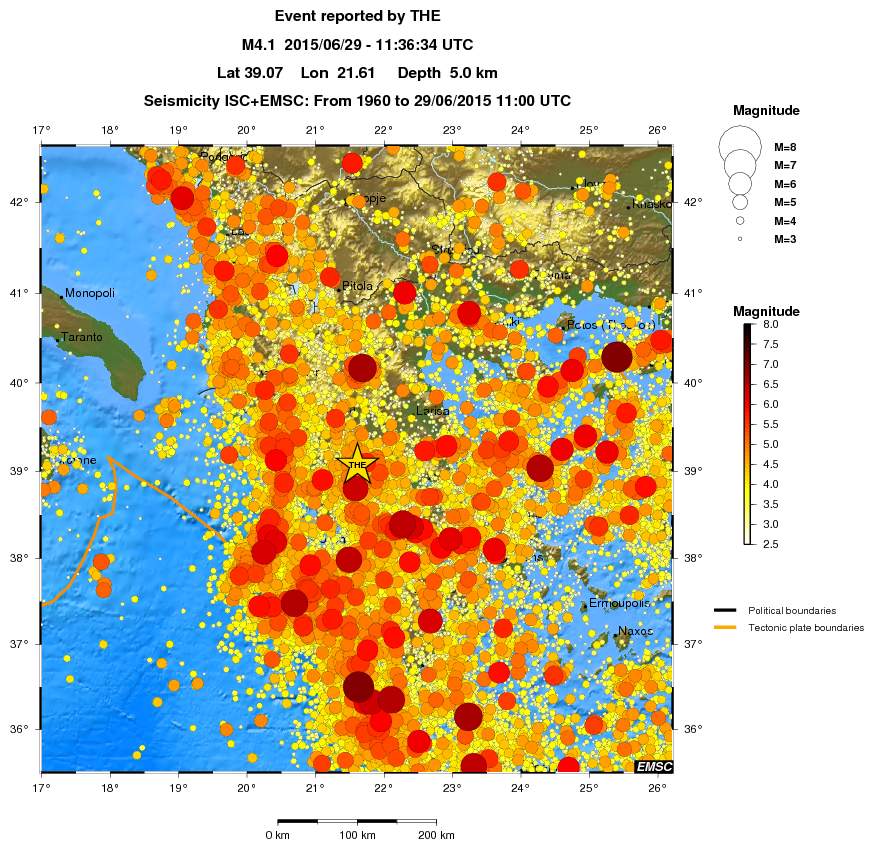 regional magnitude historical seismicity