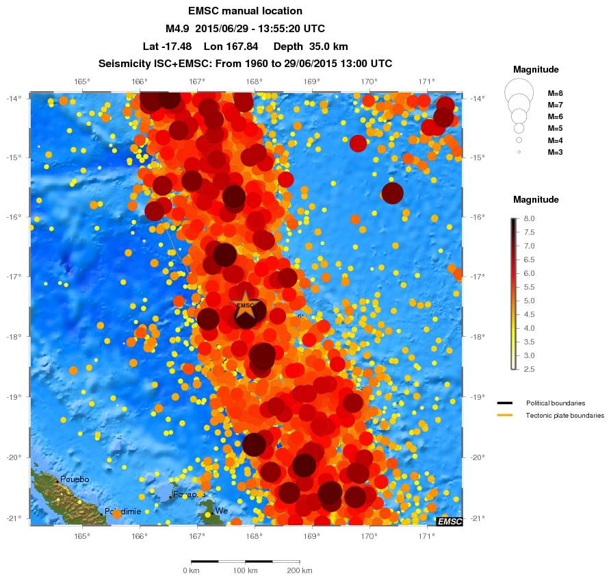 regional magnitude historical seismicity