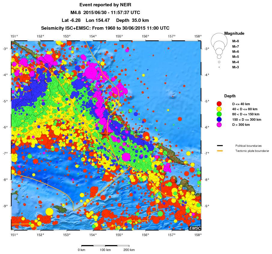 regional historical seismicity