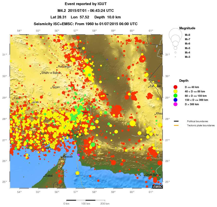 regional historical seismicity