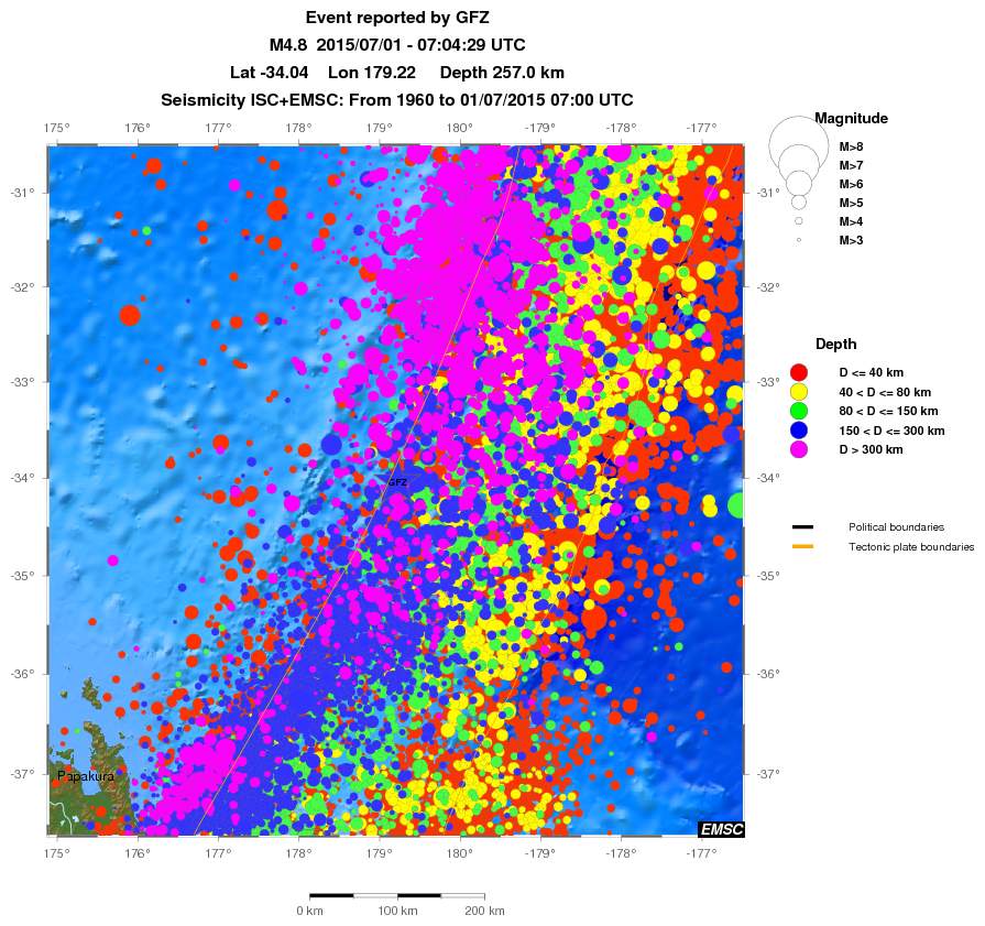 regional historical seismicity