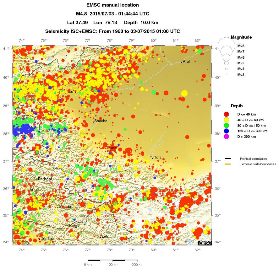 regional historical seismicity