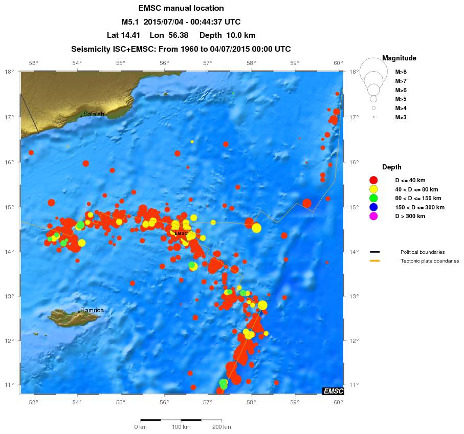 regional historical seismicity
