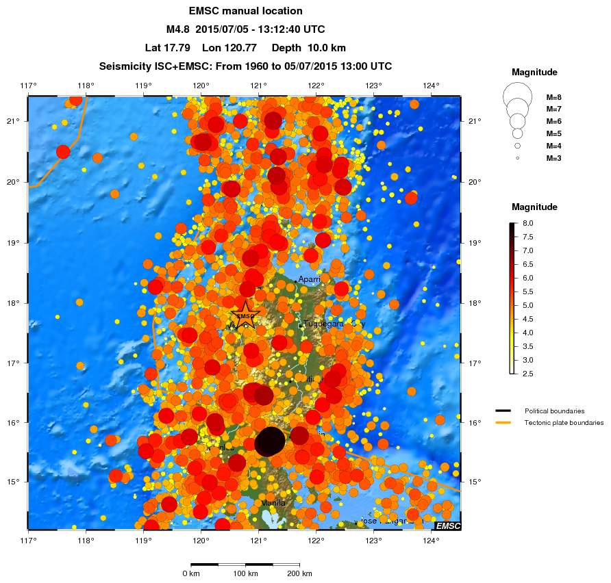 regional magnitude historical seismicity