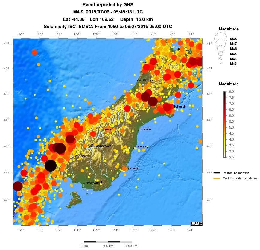 regional magnitude historical seismicity