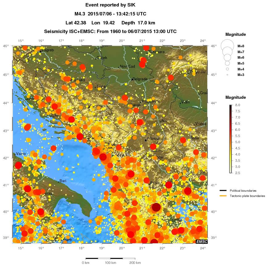 regional magnitude historical seismicity