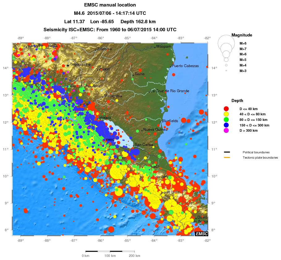 regional historical seismicity