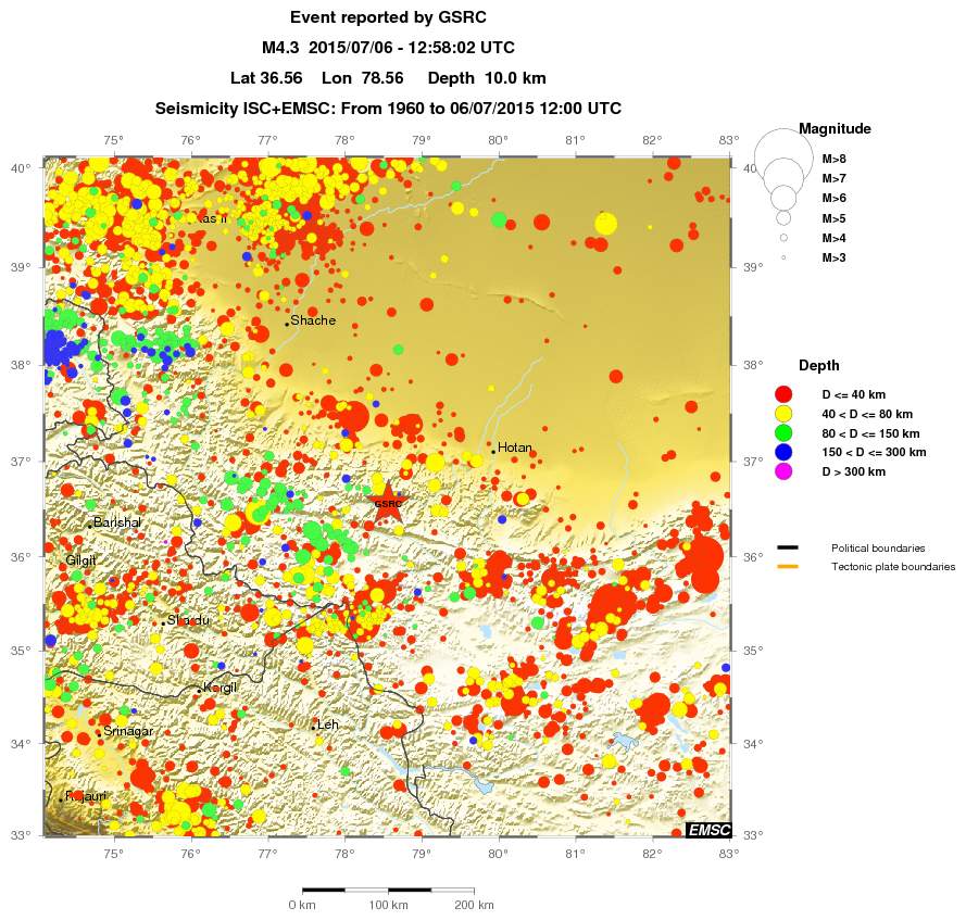 regional historical seismicity