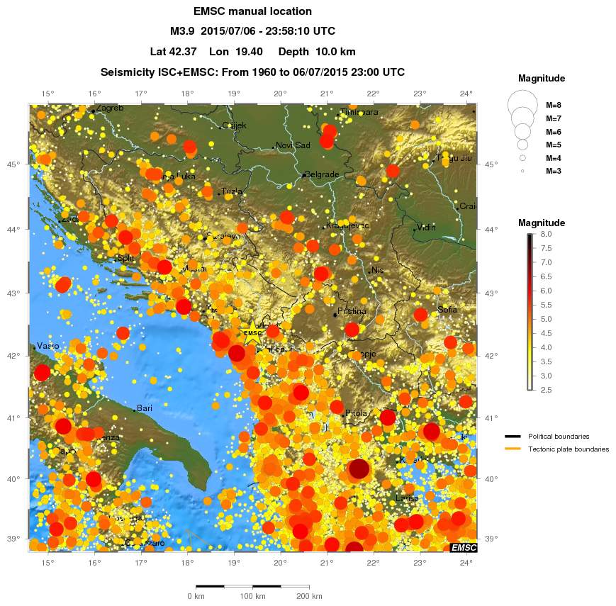 regional magnitude historical seismicity