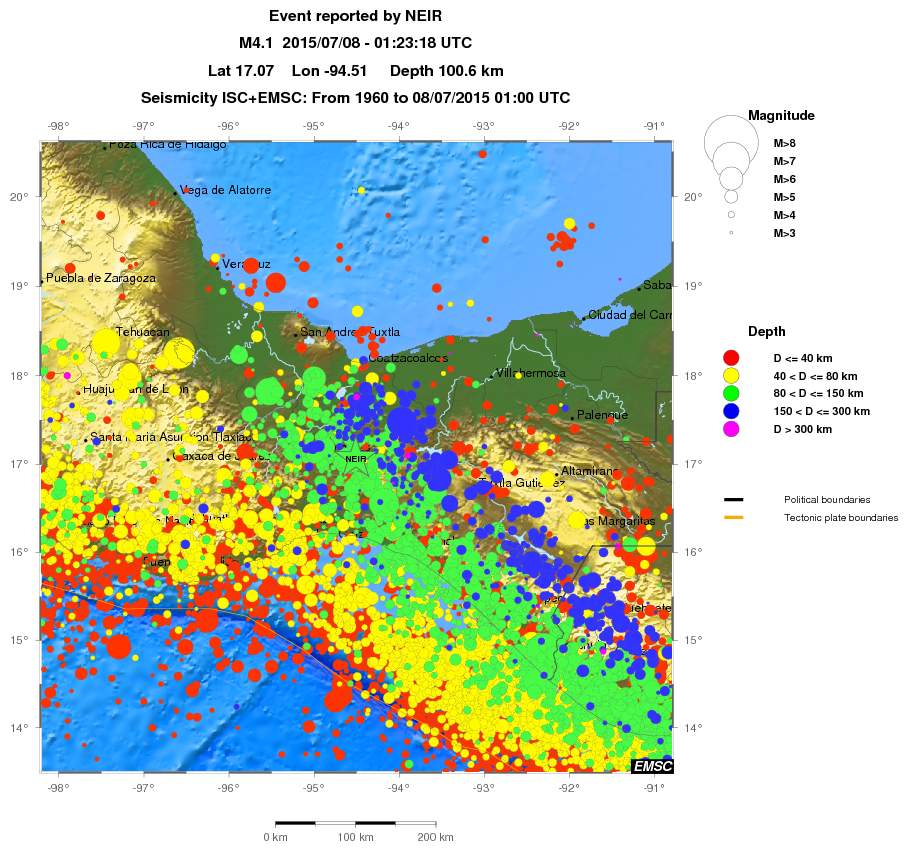 regional historical seismicity