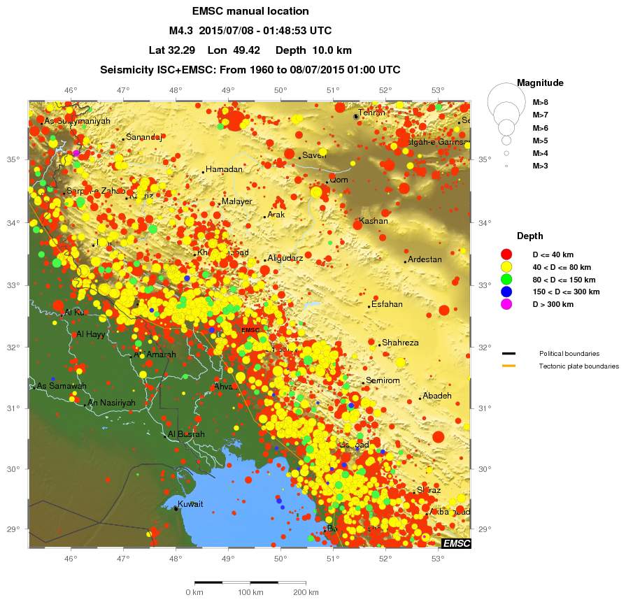 regional historical seismicity