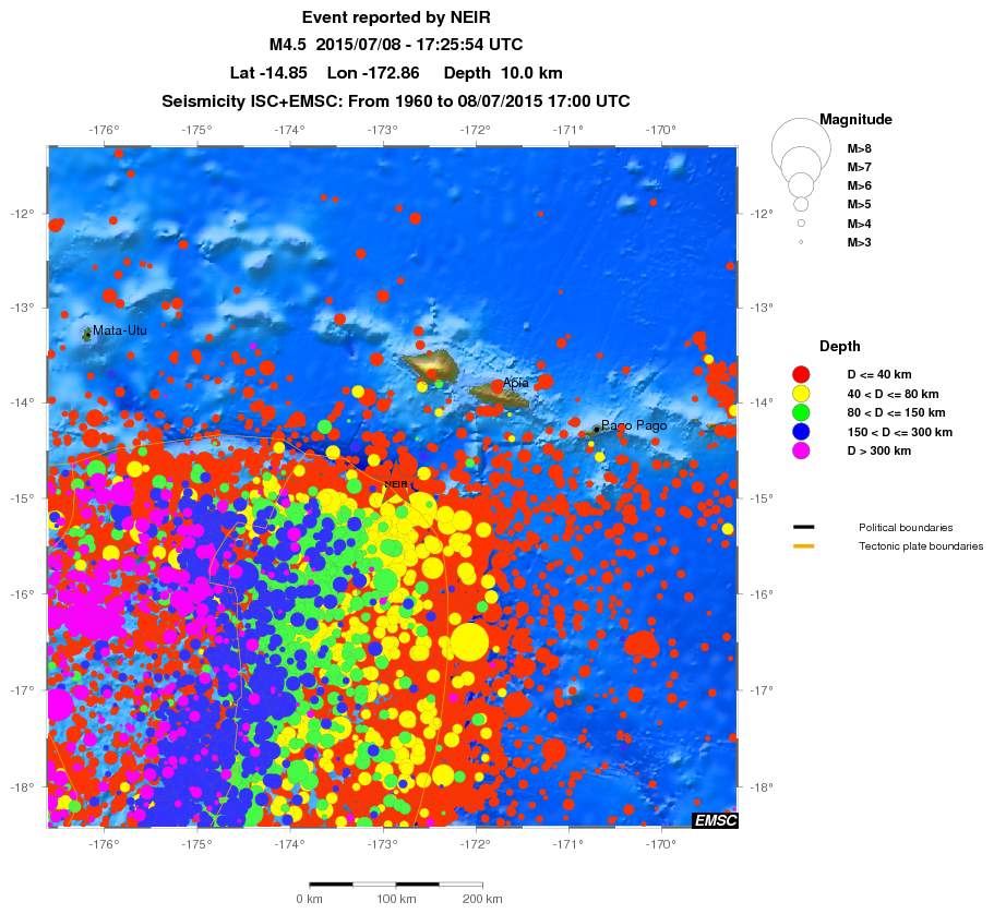 regional historical seismicity