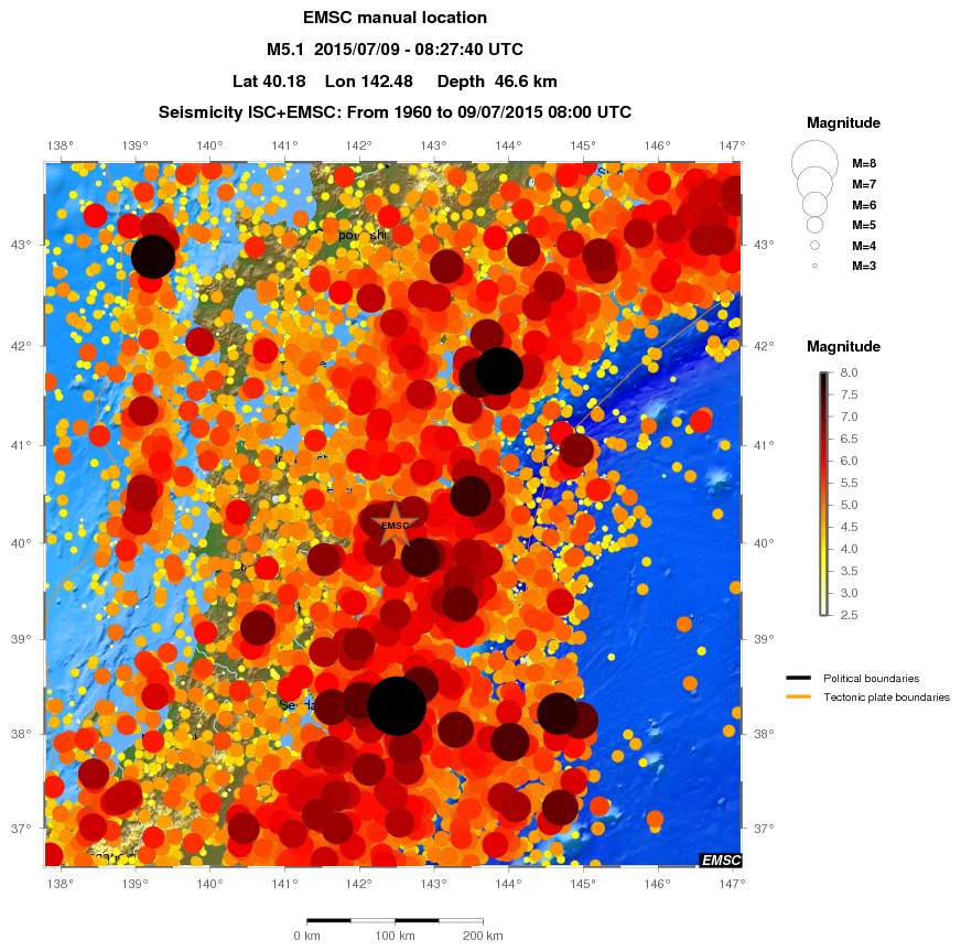 regional magnitude historical seismicity