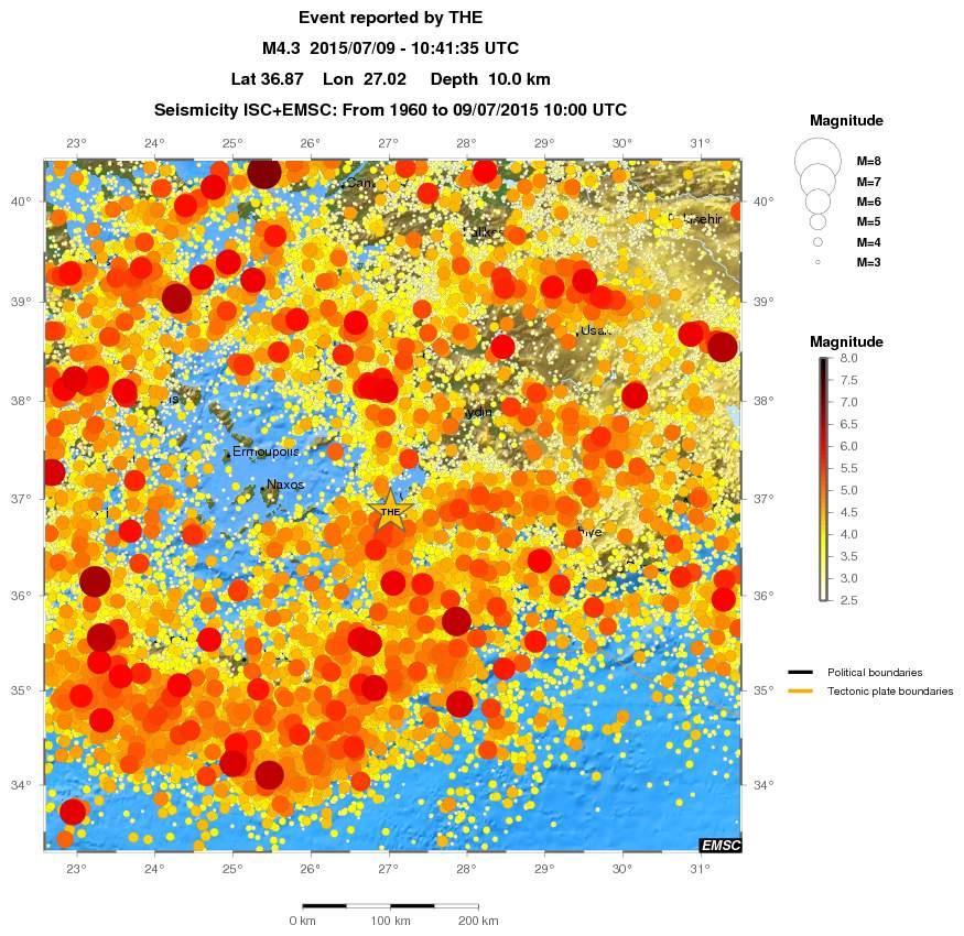 regional magnitude historical seismicity